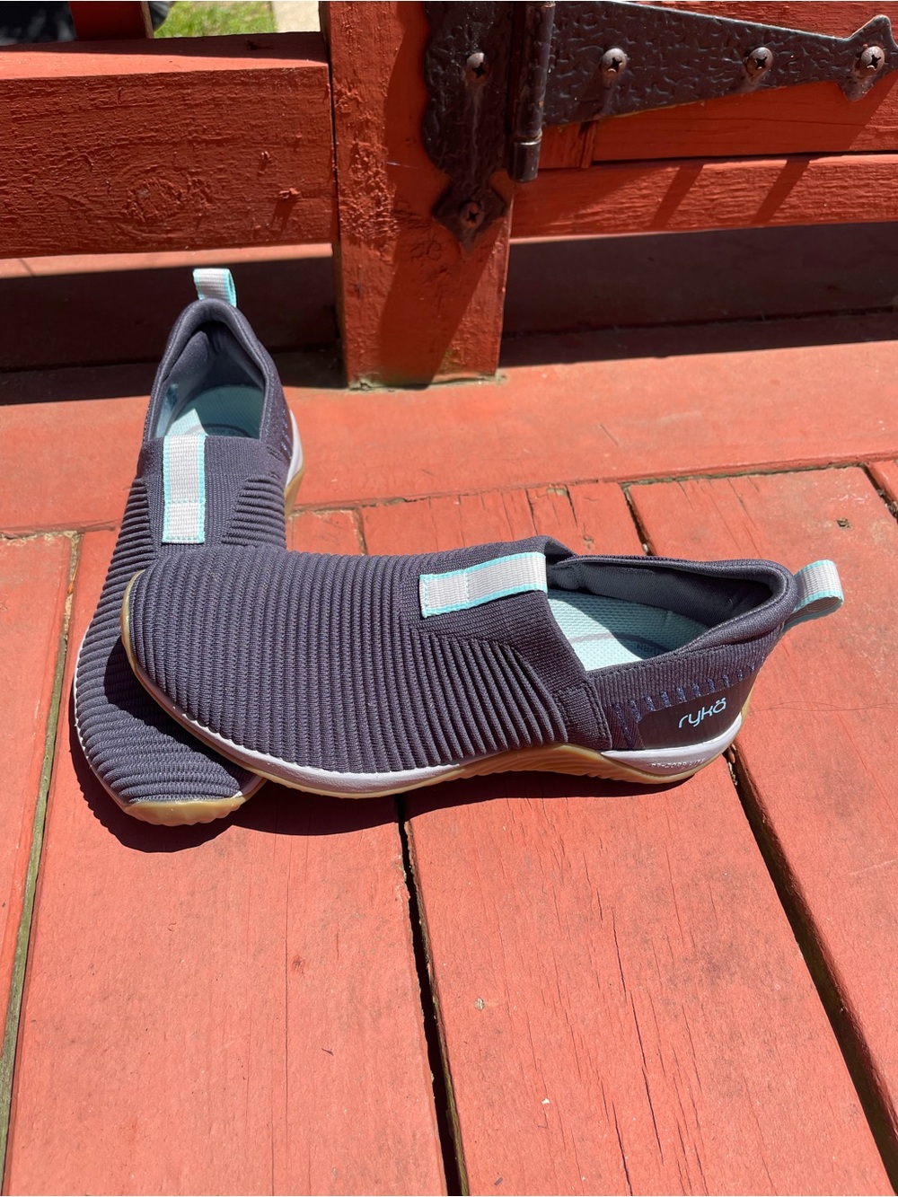 Ryka NWOT Slip-On Athletic Sneakers in Navy with Light Blue Accents *Never Worn* - Picture 3 of 3